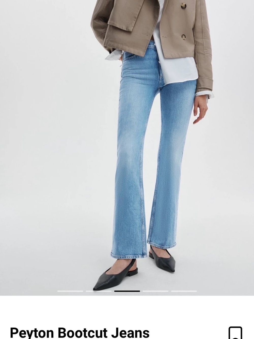 rag & bone Light Blue Peyton Bootcut Jeans